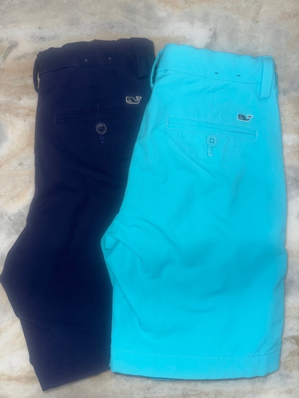 Vineyard Vines Navy & Aqua boys size 8 NWOT SHORTS MUST SEE